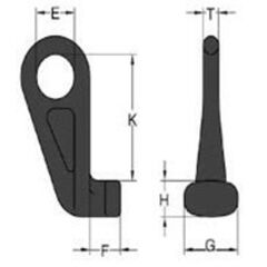  Containerhaken für Überseecontainer McBULL® Überseecontainerhaken(gerade), GK8, 12,5 t 12401467