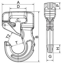  Rundschlingenhaken CARTEC® Rundschlingenhaken, GK8, 1 t 12401436
