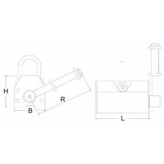  Permanent-Lasthebemagnete McBULL® Lasthebemagnet, 100 kg (Flachmaterial), 50 kg (Rundmaterial) 12398732