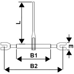  Ratschenlastpanner (mit Ausdrehsicherung) mit 2 Gabelkopf-Anschlüssen McBULL® Ratschenlastspanner(Gabelkopf, langer Hebel), GK10, 13 mm 12402785
