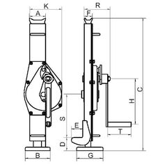  Stahlwinden McBULL® Stahlwinde (feste Hubklaue), 5 t, Hubhöhe 345 mm 12398692