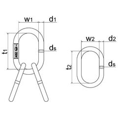  Aufhängeköpfe für Drahtseile, für 3- und 4-strängig Aufhängekopf für Drahtseile, GK8, A36+2xA36 12401255