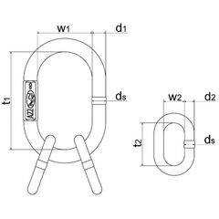  Aufhängeringe/-köpfe Aufhängeköpfe ohne Flachstelle, für 3- und 4-strängig Aufhängekopf, GK8, A18/B13 12401239