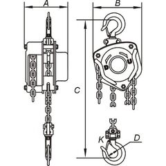  TOPline-Handhebezüge ohne Überlastsicherung McBULL®TOPline Handhebezug, 10 t, Hub 3,0 m (Standard) 12398645