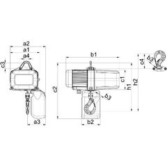  Elektrokettenzüge GP (3 x 400 V / 50 Hz) Elektrokettenzug (3 x 400 V, 50 Hz), 0,5 t, Hub 3,0 m (Standard), 2 Geschw., Ösenaufhängung 12398746