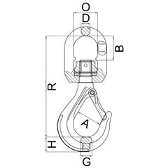  Wirbelhaken, mit Axial-Nadellager McBULL® Wirbelhaken(Axial-Nadellager), GK8, 6 mm 12401462