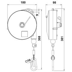  Balancer / Federzüge, 2 - 14 kg, 2,5 m Seil McBULL®  Balancer/Federzug, 4-6 kg, 2,5 m 12398841