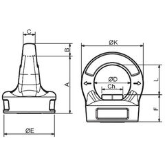  Ringmuttern, variabel CARTEC® Ringmutter (drehbar), GK10, M8, 300 kg (90°)/1000 kg (0°) 12403334