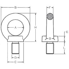  Ringschrauben, fix CARTEC® Ringschraube (fixiert), GK8, M10,1000 kg (0°) 12403399