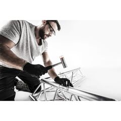  FERROPLEX-Kombihammer ‒ Schlosser- und Schonhammer in Einem FERROPLEX hammer,
Stahlrohrstiel
Ø 30 / 600g 12404398