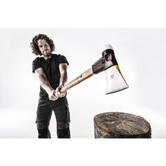  SIMPLEX-Spaltaxt ‒ mit schlanker Form, mit Stahlgussgehäuse und Hickorystiel SIMPLEX-Spaltaxt schlanke Form mit Stahlgussgehäuse und Hickorystiel, Ø 50 / Stiel 685 mm inkl. Lederschneidschutz 12403886