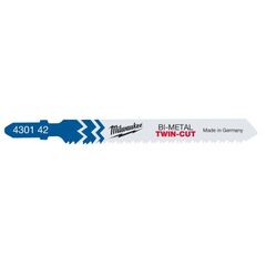  Metall Milwaukee Stichsägeblatt Metall Bi-Metall 91 x 2,5/1,8 mm TWIN-CUT T123XF (5 Stk.) 12428361