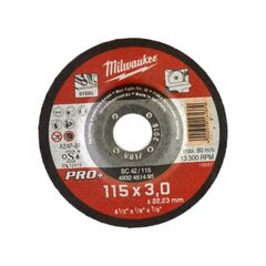  Metallschneiden Milwaukee Metalltrennscheibe 115 x 3 mm gekröpft PRO+ 12440287