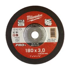  Metallschneiden Milwaukee Metalltrennscheibe 180 x 3 mm gekröpft PRO+ 12440293