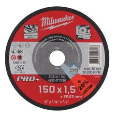  Metallschneiden Milwaukee Metalltrennscheibe PRO+ INOX, SCS41 1 mm, 150 mm 12440295
