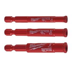  Diamant Lochsägen Milwaukee Diamantbohrer-Set 1/4" Diamond Plus 3-tlg. 12441604