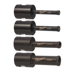  Diamant-Trockenbohrkronen Milwaukee Diamantbohrer-Set Diamond Max M14 4-tlg. 12441556