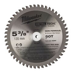  Kreissägeblätter Metall Milwaukee Metall-Kreissägeblatt für Handkreissägen 135/20 mm Z50 12442384