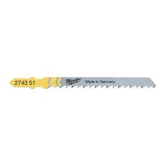  Stichsägeblätter Wood and Plastic Milwaukee Stichsägeblatt Holz splitterfreie Schnitte 75 x 4 mm T101D (5 Stk.) 12442304