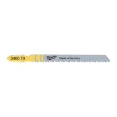  Stichsägeblätter Wood and Plastic Milwaukee Stichsägeblatt Holz/Furnier 75 x 2,5 mm T101BR, umgekehrte Verzahnung (5 Stk.) 12442309