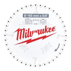  Kreissägeblätter Holz Milwaukee THIN KERF Kreissägeblätter für Akku-Handkreissägen 165/5/8 Z40 Wechselzahn 12442341