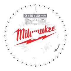  Kreissägeblätter Holz Milwaukee THIN KERF Kreissägeblätter für Akku-Handkreissägen 165/20 Z40 Wechselzahn 12442343