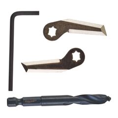  verstellbare Lochsägen Milwaukee Ersatzmesser und -zentrierbohrer für Kreisschneider, 4-tlg. 12441785