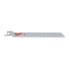  Säbelsägeblätter Wood and Plastic Milwaukee Säbelsägeblatt Holz 150 x 4,2 mm, unlackiert, Schnitttiefe 6 - 50 mm 12442407