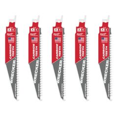  Multi Material Milwaukee Säbelsägeblatt 150x6 mm WRECKER HM (5 Stk.) 12442508