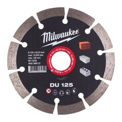  Professional Blades Milwaukee Diamanttrennscheibe DU 125 mm Universal 12442547