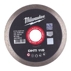  Professional Blades Milwaukee Diamanttrennscheibe DHTi 115 mm Keramik und Naturstein, geschlossen 12442563