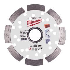  Premium SpeedCross Sägeblätter Milwaukee Speedcross Diamanttrennscheibe HUDD 115 mm für harte Materialien 12442539