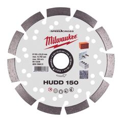  Premium SpeedCross Sägeblätter Milwaukee Speedcross Diamanttrennscheibe HUDD 150 mm für harte Materialien 12442537