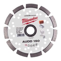  Premium SpeedCross Sägeblätter Milwaukee Speedcross Diamanttrennscheibe AUDD 150 mm für abrasive Materialien 12442542