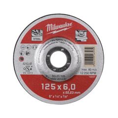  Metallschleifen Milwaukee Schruppscheibe 125 mm SG27 6 mm gekröpft Contractor 12442649