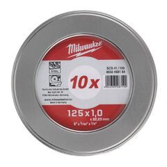  Metallschneiden Milwaukee Metalltrennscheibe 125x1,9 mm 10er M.Box 12442640