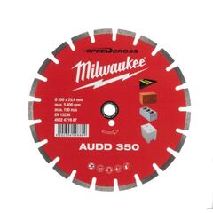  Premium SpeedCross Sägeblätter Milwaukee Speedcross Diamanttrennscheibe AUDD 350 mm für harte Materialien 12442544
