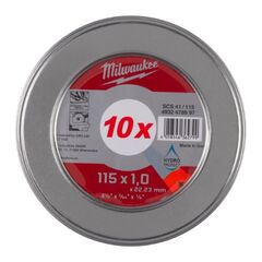  Metallschneiden Milwaukee Metalltrennscheibe 115x1 mm PRO+ 10er M.Box 12442630