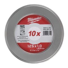 Metallschneiden Milwaukee Metalltrennscheibe 125x1 mm PRO+ 10er M.Box 12442631