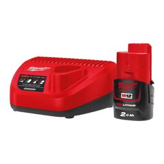  Akkus und Ladegeräte Kits Milwaukee 1 Akku + Ladegerät M12 NRG-201, im Karton 12443207