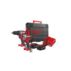  M18 Milwaukee Powerpack M18 BLPP2A2-502X: Akku-Schlagbohrschrauber, Akku-Schlagschrauber, 2x Akku 5 Ah, Schnellladegerät, HD Box 12443208