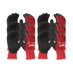  Persönliche Schutzausrüstung Arbeitshandschuhe Milwaukee Kälteschutzhandschuh FLEX Cut Winter Klasse 1/A, Gr. 11 rot-schwarz, 12 Paar 12443577