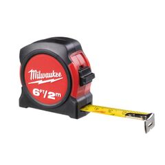  Taschenformat Milwaukee Bandmaß, nicht magnetisch, 2 m / 13 mm (6') 12443885