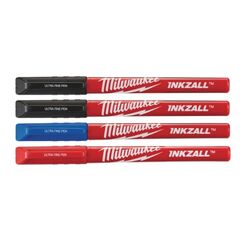  Messen und Markieren Markieren Milwaukee Fineliner bunt (schwarz, rot, blau) INKZALL, 4 Stk. 12443916