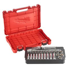  Ratschen- und Steckschlüssel-Sets Milwaukee 1/2" Ratschen- und Steckschlüsseleinsatz Set, 28-tlg. 12444102