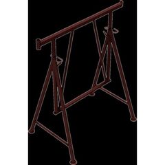  Gerüstböcke Schake Faltgerüstbock Compact S | 1200 | Höhe: 1,2-1,95 m | Braun lackiert | Stabiler Gerüstbock für Bauarbeiten 12449657