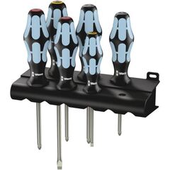  Kraftform Edelstahl Schraubendreher 3334/3350/3355/6 Schraubendrehersatz, Edelstahl + Rack, 6-teilig 12452401