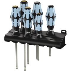  Kraftform Edelstahl Schraubendreher 3334/3355/6 Schraubendrehersatz, Edelstahl + Rack, 6-teilig 12452420