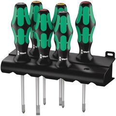  Kraftform Plus – Serie 300 Wera 335/350/355/6 Schraubendrehersatz Kraftform Plus Lasertip + Rack, 6-teilig 12451928