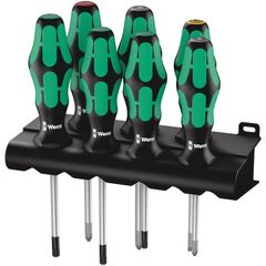 Schraubwerkzeuge Schraubendreher-Sätze Wera 335/350/367/7 Rack Schraubendrehersatz Kraftform Plus Lasertip + Rack, 7-teilig 12451927